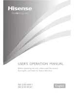 Hisense RB325D4AB1 User'S Operation Manual предпросмотр