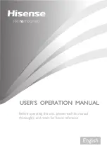 Hisense RD-35DC4SAB/CV2-002 User'S Operation Manual предпросмотр