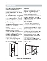 Предварительный просмотр 21 страницы Hisense RS695N4IS2 Operation Manual