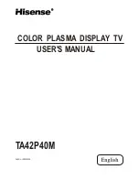 Hisense TA42P40M User Manual preview