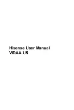 Предварительный просмотр 1 страницы Hisense VIDAA U5 User Manual