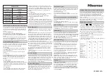 Preview for 2 page of Hisense WFP8014V Short User Manual