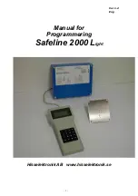 Hisselektronik Safeline 2000 Light Manual For Programmering preview
