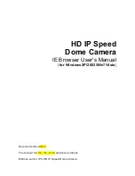 Preview for 1 page of HISTREAM HD IP Speed Dome Camera User Manual