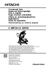 Hitachi Koki C 10FCE Handling Instructions Manual preview