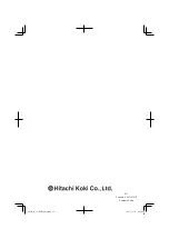 Preview for 84 page of Hitachi Koki C 12RSH2 Handling Instructions Manual