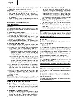 Предварительный просмотр 8 страницы Hitachi Koki C 13U Handling Instructions Manual