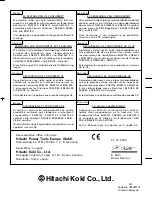 Предварительный просмотр 46 страницы Hitachi Koki C 6BU Handling Instructions Manual