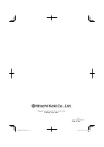 Preview for 16 page of Hitachi Koki C 7UR Handling Instructions Manual