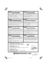 Preview for 64 page of Hitachi Koki C 9BU2 Handling Instructions Manual