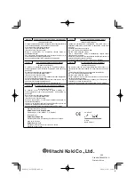 Preview for 44 page of Hitachi Koki CG 25EUS L Handling Instructions Manual