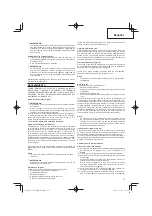 Предварительный просмотр 67 страницы Hitachi Koki CG24EBDP Handling Instructions Manual