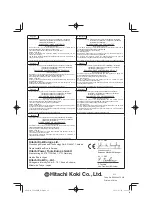 Предварительный просмотр 88 страницы Hitachi Koki CG24EBDP Handling Instructions Manual