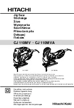 Предварительный просмотр 1 страницы Hitachi Koki CJ 110MV Handling Instructions Manual