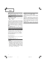 Preview for 12 page of Hitachi Koki CM 7MC Handling Instructions Manual