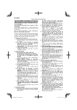 Preview for 62 page of Hitachi Koki D 13VB3 Handling Instructions Manual