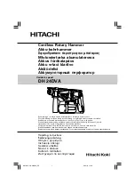 Hitachi Koki DH 24DVA Handling Instructions Manual preview