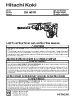 Preview for 1 page of Hitachi Koki DH 40FR Instruction Manual