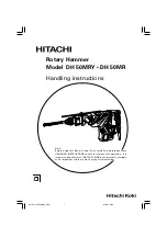 Hitachi Koki DH 50MR Handling Instructions Manual preview