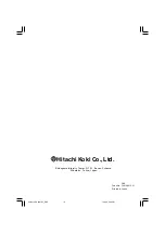 Preview for 16 page of Hitachi Koki DH 50MR Handling Instructions Manual