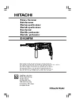 Hitachi Koki DH24PM Instructions For Use Manual preview