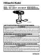 Hitachi Koki DS 12DVF Safety & Instruction Manual preview