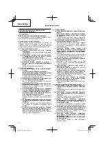 Preview for 72 page of Hitachi Koki DS 14DJL Handling Instructions Manual