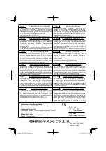 Preview for 112 page of Hitachi Koki DS 14DJL Handling Instructions Manual