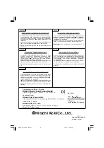 Preview for 56 page of Hitachi Koki DS 14DSAL Handling Instructions Manual