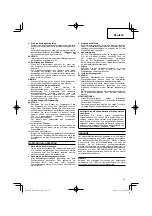 Предварительный просмотр 21 страницы Hitachi Koki DV14DCL2 Handling Instructions Manual