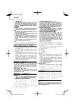 Предварительный просмотр 6 страницы Hitachi Koki EM4028 R2 Handling Instructions Manual