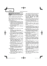 Предварительный просмотр 8 страницы Hitachi Koki EM4028 R2 Handling Instructions Manual