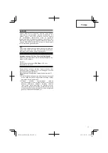 Предварительный просмотр 11 страницы Hitachi Koki EM4028 R2 Handling Instructions Manual