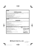 Предварительный просмотр 20 страницы Hitachi Koki EM4028 R2 Handling Instructions Manual