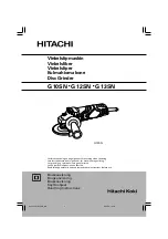 Hitachi Koki G 10SN Handling Instructions Manual preview