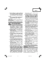 Предварительный просмотр 23 страницы Hitachi Koki G 10SN Handling Instructions Manual