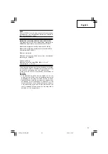 Предварительный просмотр 33 страницы Hitachi Koki G 10SN Handling Instructions Manual