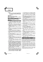 Предварительный просмотр 8 страницы Hitachi Koki G 18SS Handling Instructions Manual