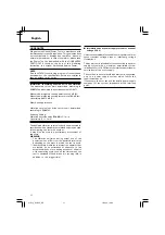 Предварительный просмотр 12 страницы Hitachi Koki G 18SS Handling Instructions Manual