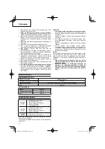 Предварительный просмотр 70 страницы Hitachi Koki GP 10DL Handling Instructions Manual