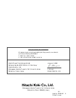 Preview for 12 page of Hitachi Koki N 5008AF Handling Instructions Manual