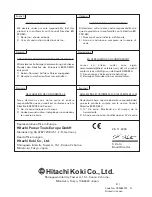 Preview for 52 page of Hitachi Koki NV 50AH Handling Instructions Manual