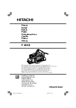 Предварительный просмотр 1 страницы Hitachi Koki P 20SB Handling Instructions Manual