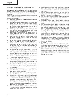 Preview for 6 page of Hitachi Koki P 20SE Handling Instructions Manual