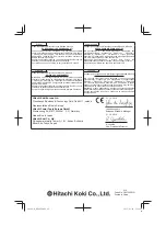 Preview for 80 page of Hitachi Koki RB 40SA Handling Instructions Manual