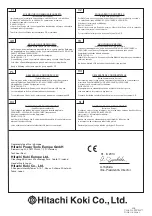 Предварительный просмотр 24 страницы Hitachi Koki RB-HVA Handling Instructions Manual