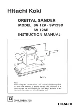 Hitachi Koki SV 12 SE Instruction Manual preview