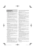 Предварительный просмотр 40 страницы Hitachi Koki Tanaka TCG 22EAB Handling Instructions Manual