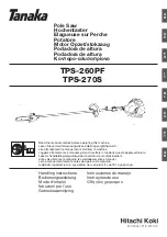 Предварительный просмотр 1 страницы Hitachi Koki Tanaka TPS-260PF Handling Instructions Manual