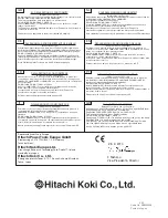 Preview for 72 page of Hitachi Koki TBC-290 Handling Instructions Manual